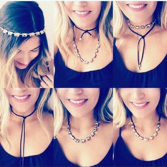 stella & dot ~ NEW Reese sparkle necklace ~ versatile - Picture 9 of 14